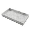 Elegant Faux Marble Vanity Tray Durable Resin Organizer Perfume Skincare Jewelry Makeup Accessories Countertop Display 9x5 Inch