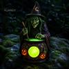 Schlafzimmer Schreibtisch Dekorationen Halloween Hexe Kessel Lampe, Harz Statue Ornament, Gruselige Dekorative Kreative Haus Garten Dekor Licht für Schreibtisch