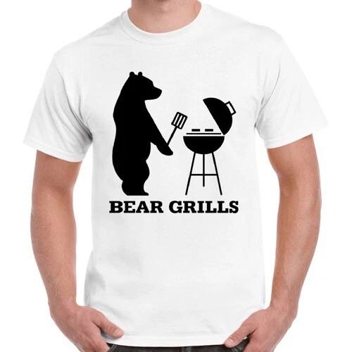Bear Grills Funny Men Women Unisex Animal Bbq Vintage Retro T Shirt 2878 XXXXL
