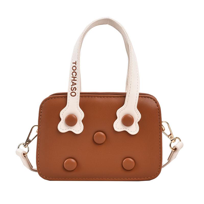 

Fashionable Toddler Shoulder Bag For Girls With Cute Print Perfect For Daily Use коричневый