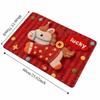 Cute Horse Pattern New Year Door Mat Red Bath Mat Water Absorption Soft Blanket Home Decorations