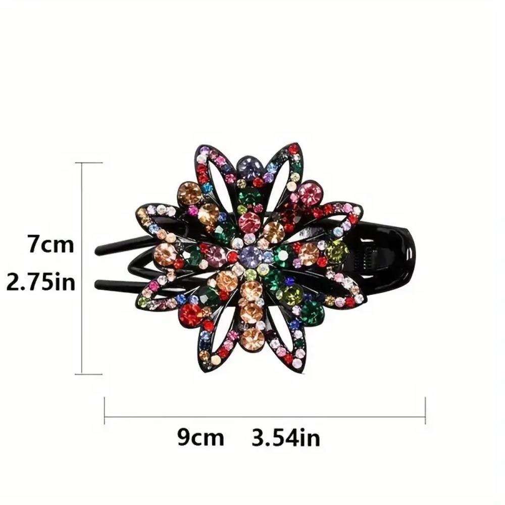 Elegant Rhinestone Hair Claw Clip, Long Acrylic Duckbill Grip for Women, Simple And Sophisticated Hair Accessory