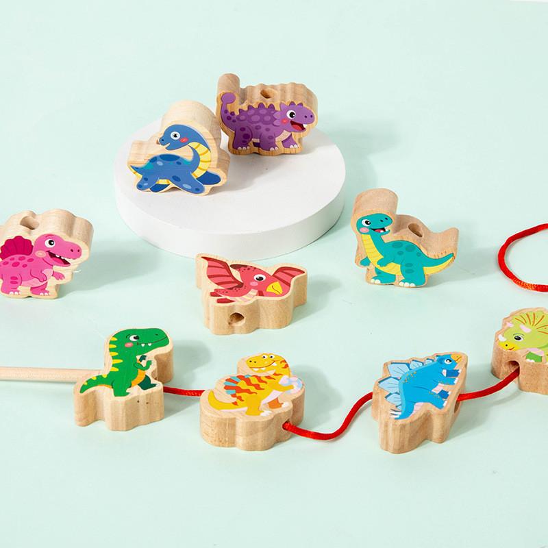 Creative Dinosaur Traffic Ocean Stacking Blocks For Kids Educational Toy Wooden Balance Game Baby Early Learning