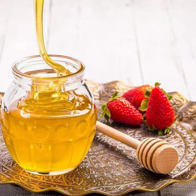 20/40pcs Durable Long Stick Honey Stir High Quality Bar Mixing Handle Jar Spoon Practical Wood Dipper Honey Kitchen Accessories