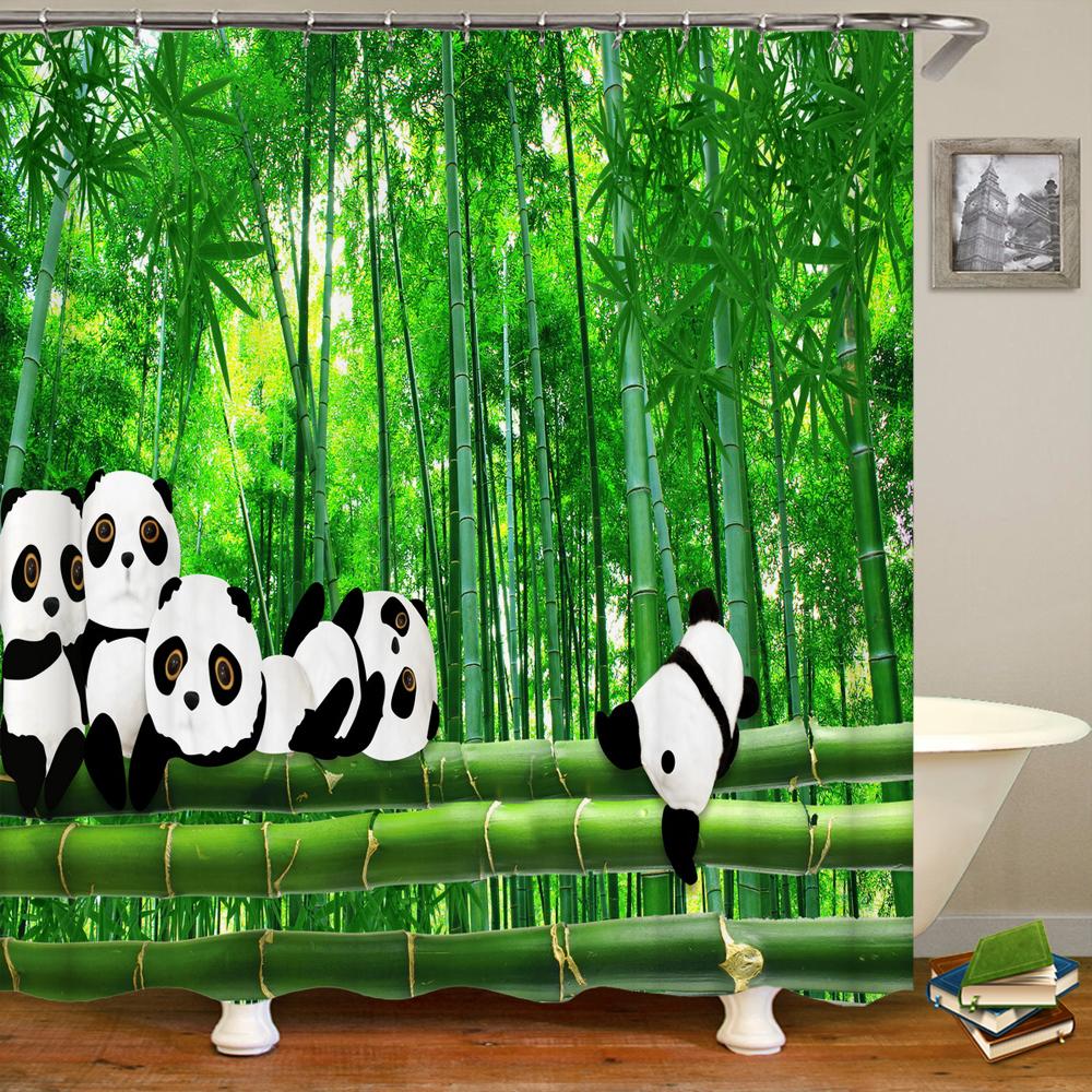 3D European Rural Flower Landscape Printing Bathroom Waterproof Shower Curtain Polyester Bath Curtain Home Decoration Curtain
