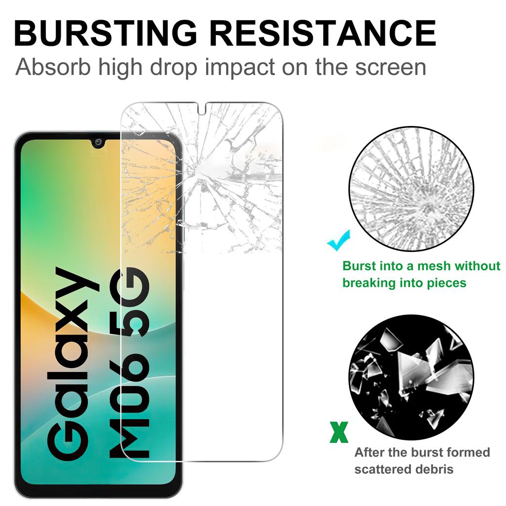 For Samsung Galaxy M06 5G Screen Protector HD Tempered Glass Film 2.5D