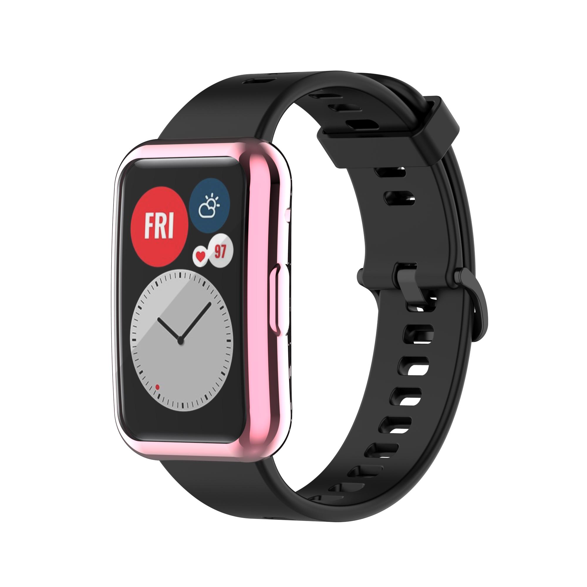 Чехол совместим с HUAWEI Watch FIT, полноразмерный чехол, защитная пленка для экрана, мягкий ТПУ, устойчивый к царапинам, защита со всех сторон 4 Sections 156cm / 61.4in gray