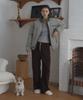 Poeteuseoul (Terry)Fleece Jogeer Pants_Brown