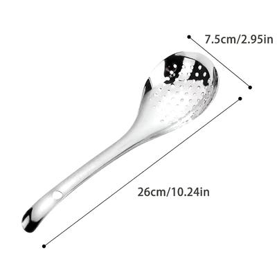 Kitchen Colander Spaghetti Drain Spoon Food Filtration Stainless Steel Strainer Spoon Skimmer Slotted Spoon Pepper Strainer