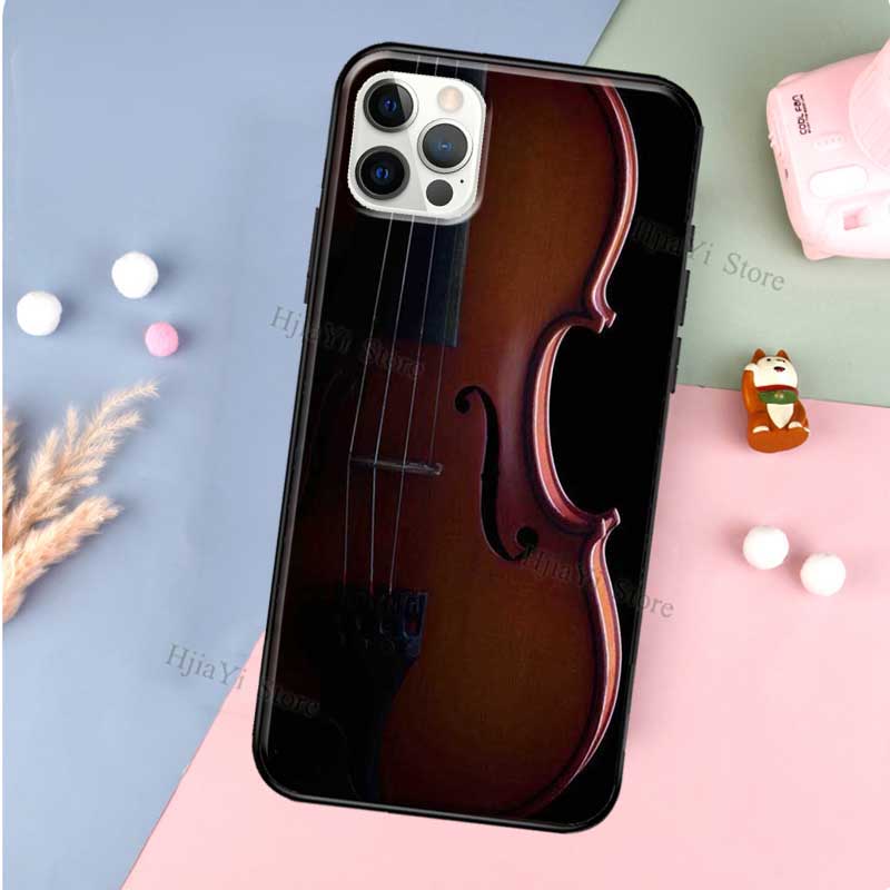 Elegant Violins Bow Sheet Music Phone Case For Apple iPhone 13 11 Pro Max 12 Mini X XR XS Max 8 7 Plus SE 2020 Cover Shell