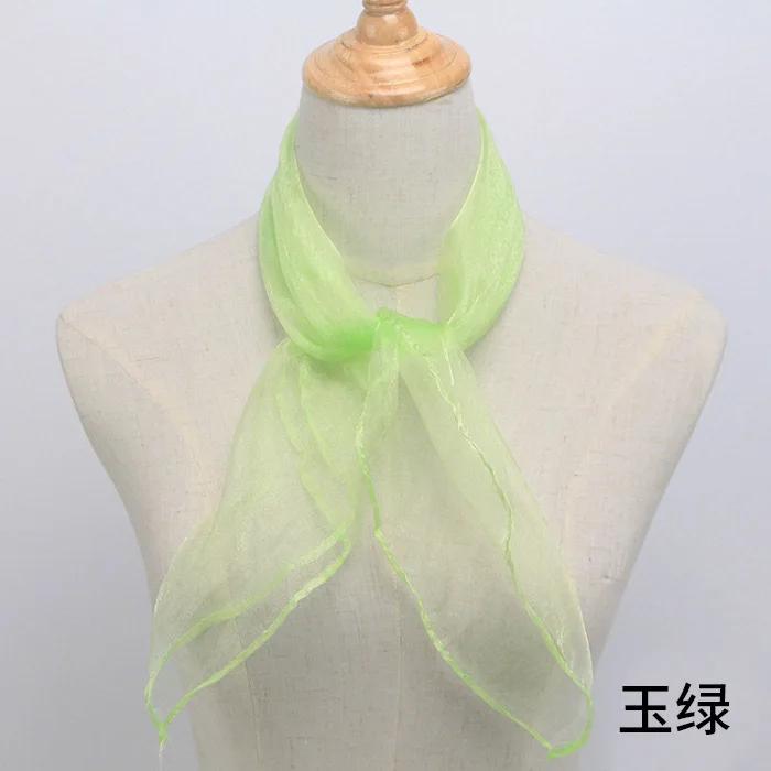 21 Farben 60*60CM Durchsichtige Transparente Schals für Mädchen Musik Tanz Schal Bonbonfarben Damen Outdoor-Schals