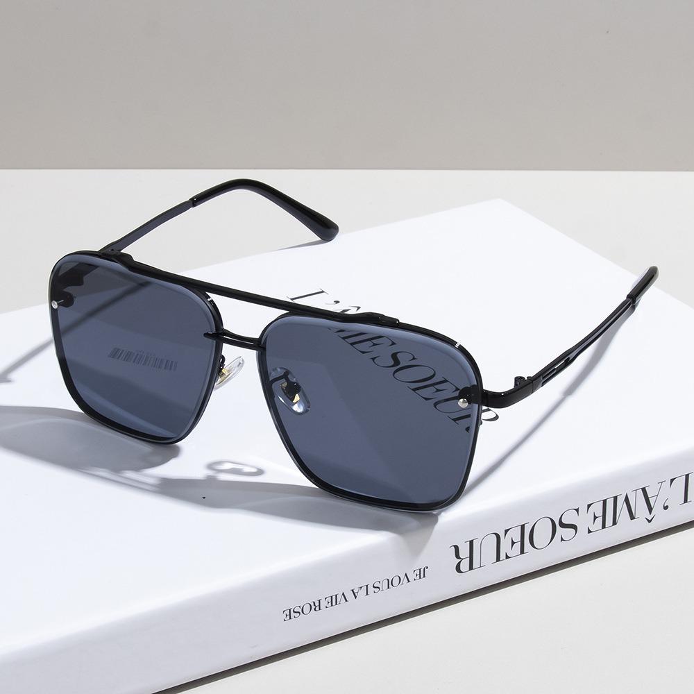 Gafas de Sol de Doble Rayo Retro para Conducir, Tendencia al Aire Libre, Graduadas, para Viajes, Unisex, Metal de Alta Calidad, Cuadradas