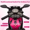 Motocicletta Elettrica per Bambini 6V, Giocattolo Auto Elettrica da Guidare con Ruotine di Supporto, Faro Funzionante, Clacson e Musica, per Bambini e Bambine 3-6 Anni