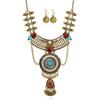 Necklace, Vintage Multi-Layer Splicing Gemstone Tassel Necklace Set