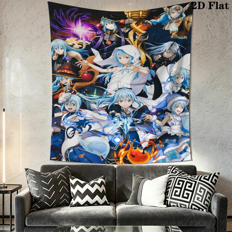 That Time I Got Reincarnated as a Slime Wall Tapestry Aesthetic Wall Hanging Printed Fabric Blanket Decorative Tapestries for Bedroom Living Room Home