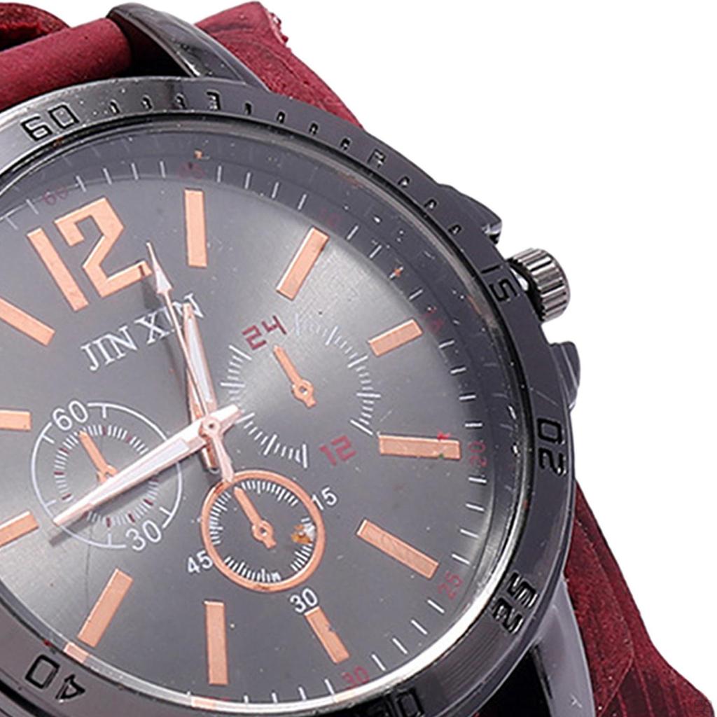 Men Wrist Watch Cuff Trendy Leather Bracelet Male Wristwatch for Boyfriend Birthday
