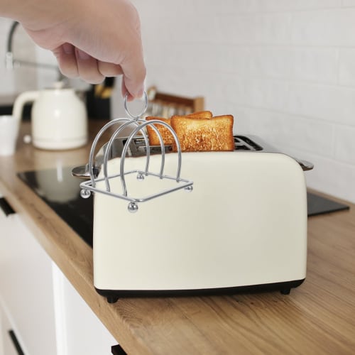 Zerodeko Stainless Steel Multifunctional Toasting Rack with Bread Slicer for Kitchen Organization