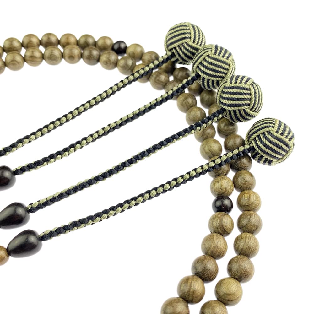 Myorenka Shingon Sect Authentic Prayer Beads for Natural Wooden 108 Divided Ebony Beads Bag Prayer Amulet Prayer Wooden Prayer Amulet Prayer Ancestor