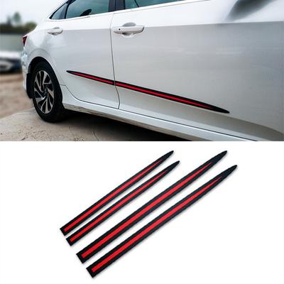 4PCS Univerzální celočerná karoserie / boční dveře Antikolizní Dekorace proti poškrábání Ochranný lepicí proužek Auto