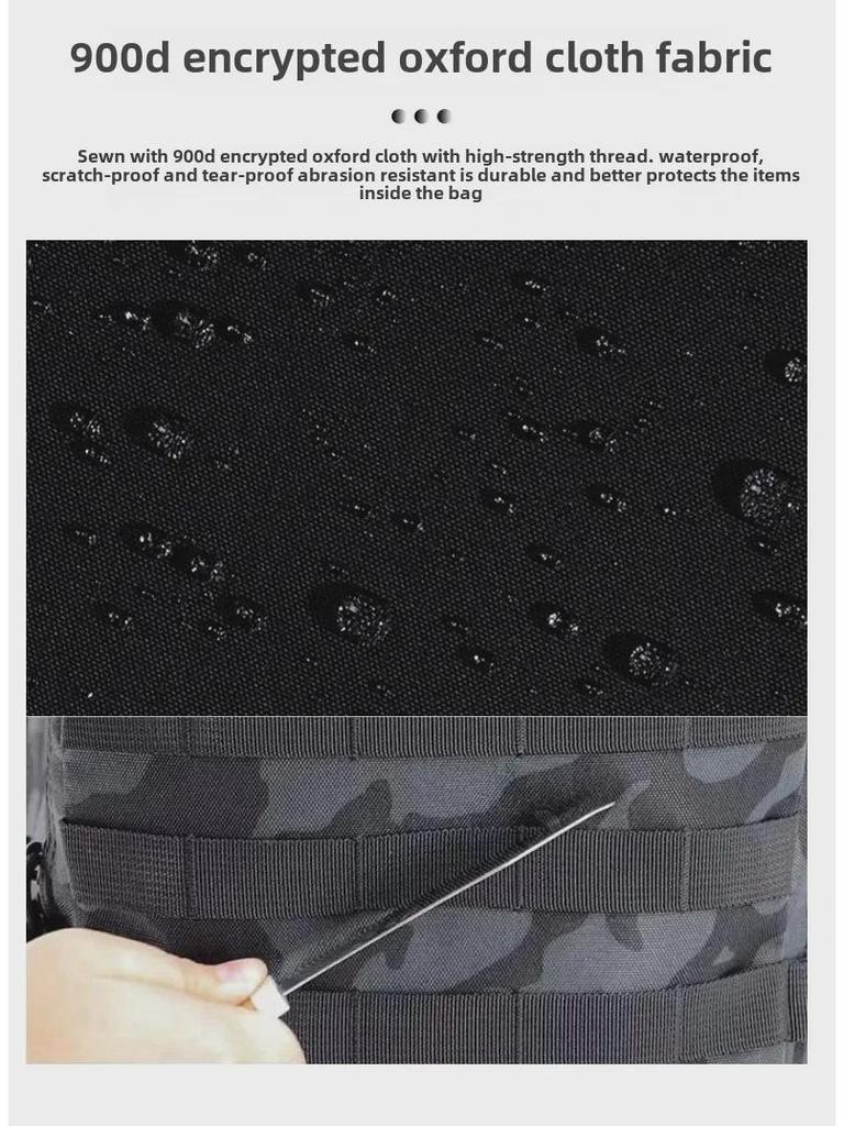 Men's Large-Capacity Waterproof Tactical Backpack for Outdoor Sports & Hiking