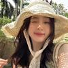 Women Sun Hat Wide Large Brim Beach Hats Summer Straw Hat Foldable Sun Hat Women'S Hat  Holiday Beach Uv Protection Cap