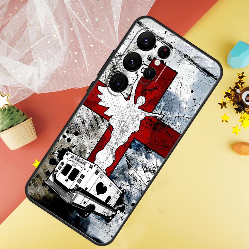 EMT EMS Ambulance Phone Case For Samsung Galaxy S25 Ultra S21 S20 S22 S23 Ultra S9 S10 Plus S24 FE Cover Coque