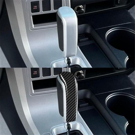 Carbon Fiber Interior Gear Shift Knob Cover Trim For Toyota Tundra/Sequoia