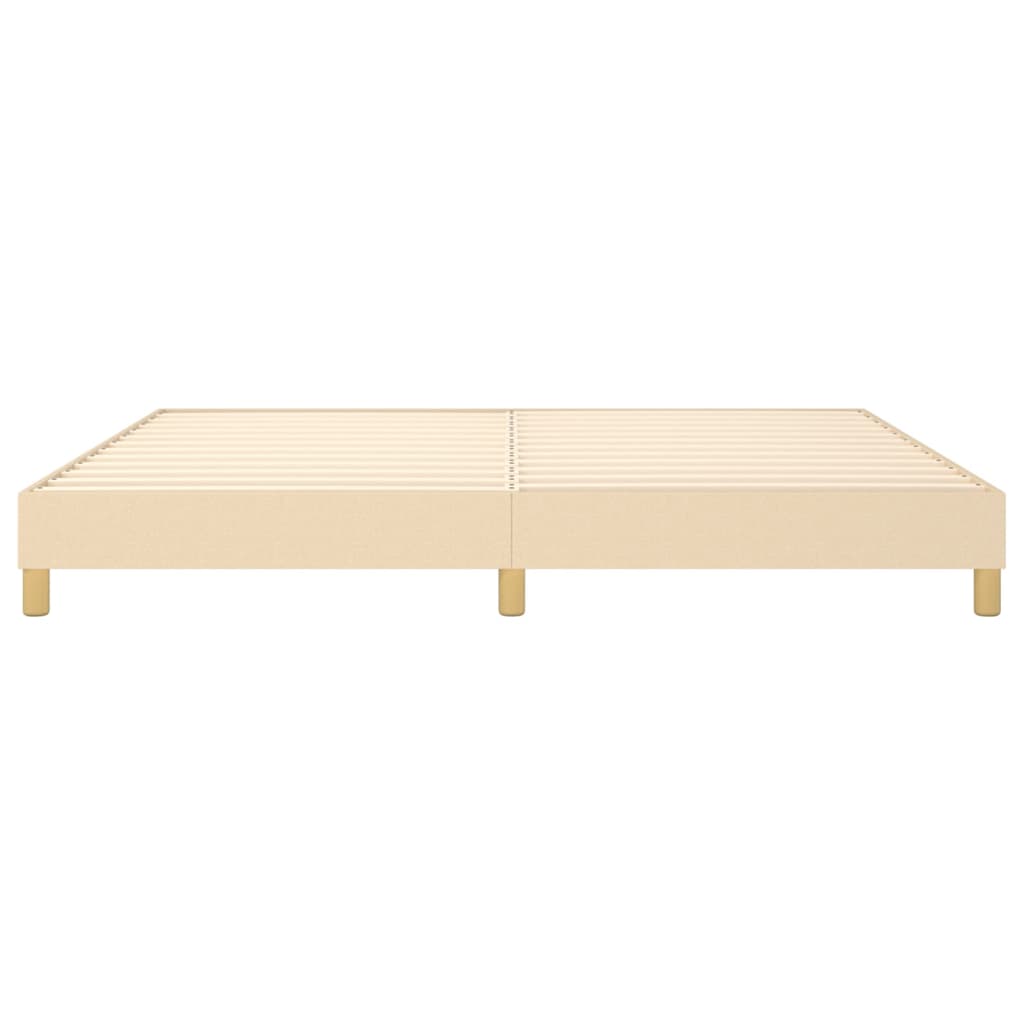 Vidaxl Bed Frame Without Mattress, Cream, 200X200 Cm, Upholstered