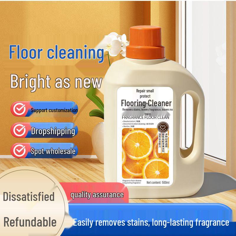 Watermark-Free Floor Cleaner: Hotel-Grade Scrubber, Fragrant and Strong on Stains, Deodorizes and Refreshes.