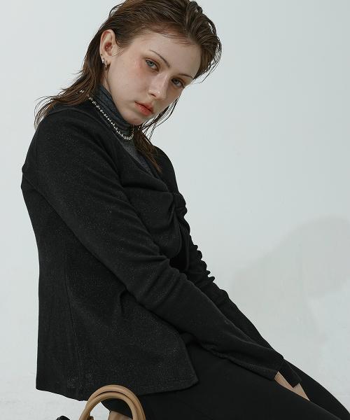 LOVENTINA Twist Pearl Knit_Black