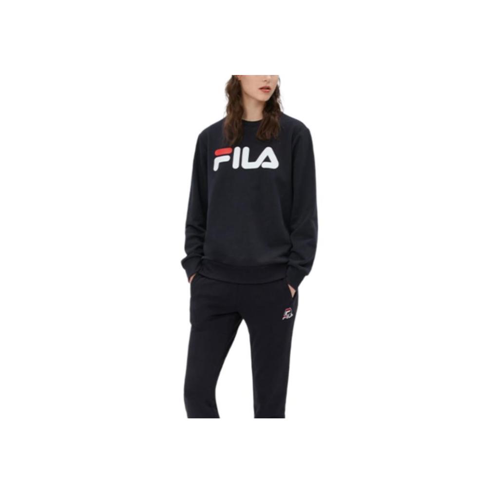 Fila Fleece Crewneck Pullover Sweatshirt Unisex Sweatshirt Black F51U344231A-NV