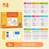 Educational Kids Magic Copybook Set Reusable Tracing Workbook for Handwriting Skills