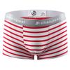 Men's Striped Cotton Boxer Briefs - Low Waist, Sexy & Sporty
