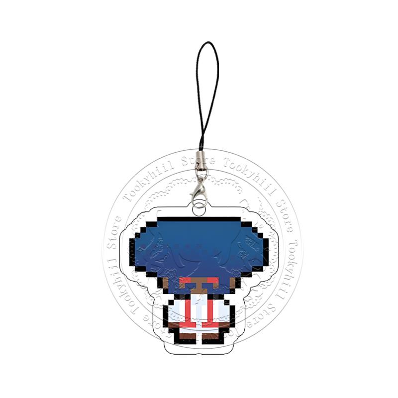 Pixel Panty Stocking with Garterbelt Phone Straps Key Charms Cosplay Props Bag Accessories Scanty Cartoon Pendant Festival Gift