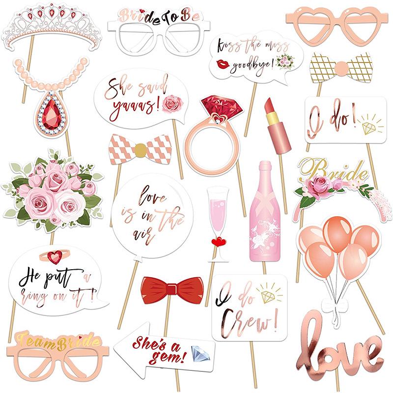 Bride to Be: Rose Gold Bachelorette Party Photo Props
