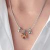 Unique Wood Horse Charm Necklace Symbolizing Good Luck and Warmth Adjustable Pull Chain for Fashion Accessories