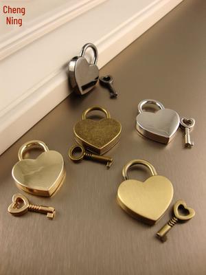 Cadenas Cœur Pêche avec Clés - Mini Cadenas de Casier de Dortoir/Sac de Tête
