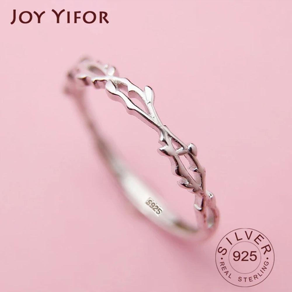 

Vintage Branch Leaf BFCLUB Silver Color Ring Opening Ring For Women Jewelry Gift Dropshipping