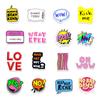 50 New English Phrases Graffiti Stickers Skateboard Refrigerator Mobile Phone Tablet Computer Decoration Stickers