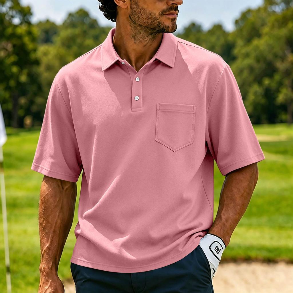 Men's Casual Short Sleeve Button Down Shirt Lightweight Breathable Summer