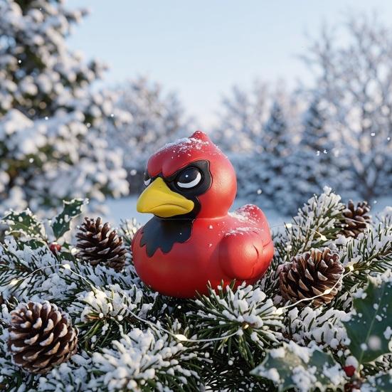 Funny 3D Printed Red Bird Figurine, Bird Desk Car Dashboard Decor Funny Gift for Adults, Creative Statue for Garden Yard Balcony Living Room Bedroom