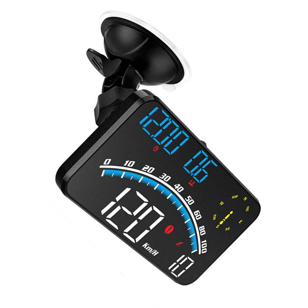 

5 5-дюймовый автомобильный HUD Head up дисплей Цифровой спидометр Превышение скорости Автомобиль чёрный