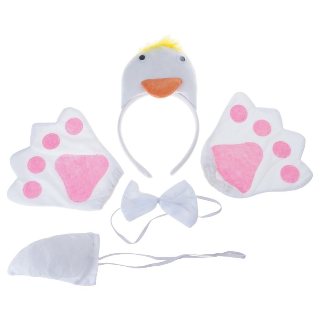 Ente Gans Stirnbänder Gans Tier Schwanz Gans Set Cartoon Haarband für Bühne Kinder Kostüm Kopfschmuck