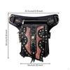 Steampunkowa saszetka biodrowa Fanny Pack Industrialna z regulowanym paskiem Gotycka torebka Łańcuszek dla