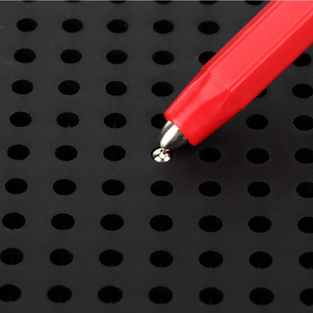 714pcs Magnetic Beads Drawing Writing Pad Sketch Board with Pen Kids Educational Toys (Red)