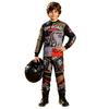 Kinder Jungen Bedruckter Motocross Anzug Off-Road Motorrad Rennanzug Rundhals Langarm Oberteil mit Elastischem Bund Taschen Hose