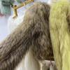 Real Raccoon Fur Braided Jacket Short Length 40cm Double-sided Encryption Slim Young Winter Tops Women's Coat