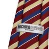 Michiko London Bonded Fabric with Lining for Made in KOSHINO Brand Striped Silk Wrinkle-Resistant Volume, Japan, Necktie, 100% Silk, Unisex, MKJ-031