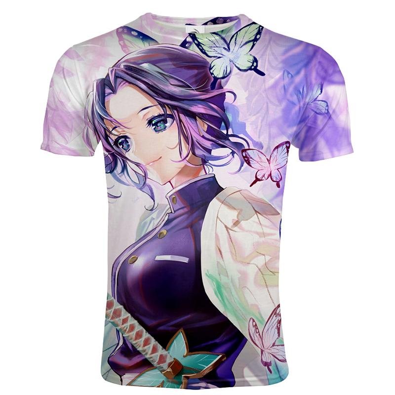 Trendy Anime T-shirt Men/Women Demon Slayer Kimetsu No Yaiba 3D Printed T-shirt Casual Tees