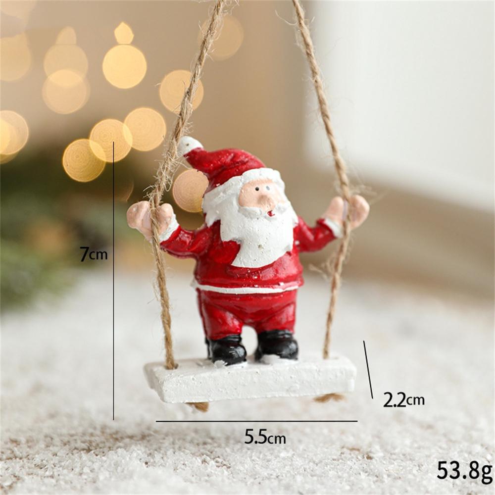 Creative Christmas Cookie Cake Old Man Ice Cream Cone Chef Old Man Donut Gingerbread Man Pendant for Christmas Tree Decoration